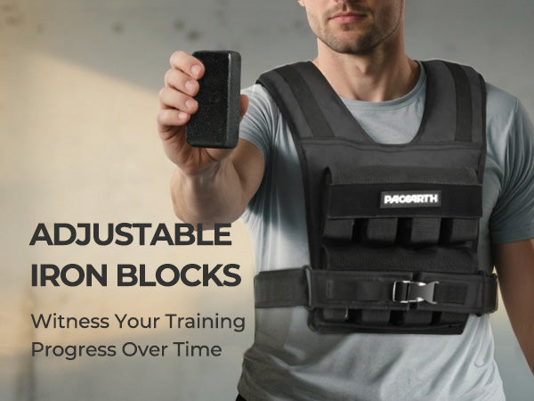 Weight-Adjustable Vest with Add-on Iron Blocks for Hardcore Strength Training 35lb/44lb - Image 13