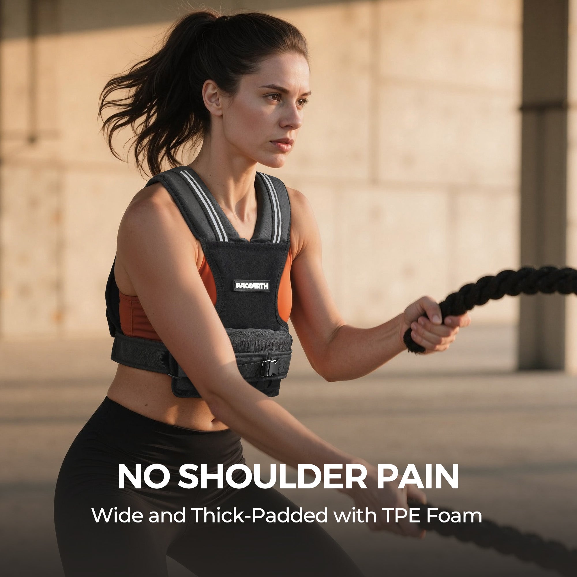 Weight-Adjustable Vest with Add-on Iron Blocks for Hardcore Strength Training 20lb/22lb - Image 6