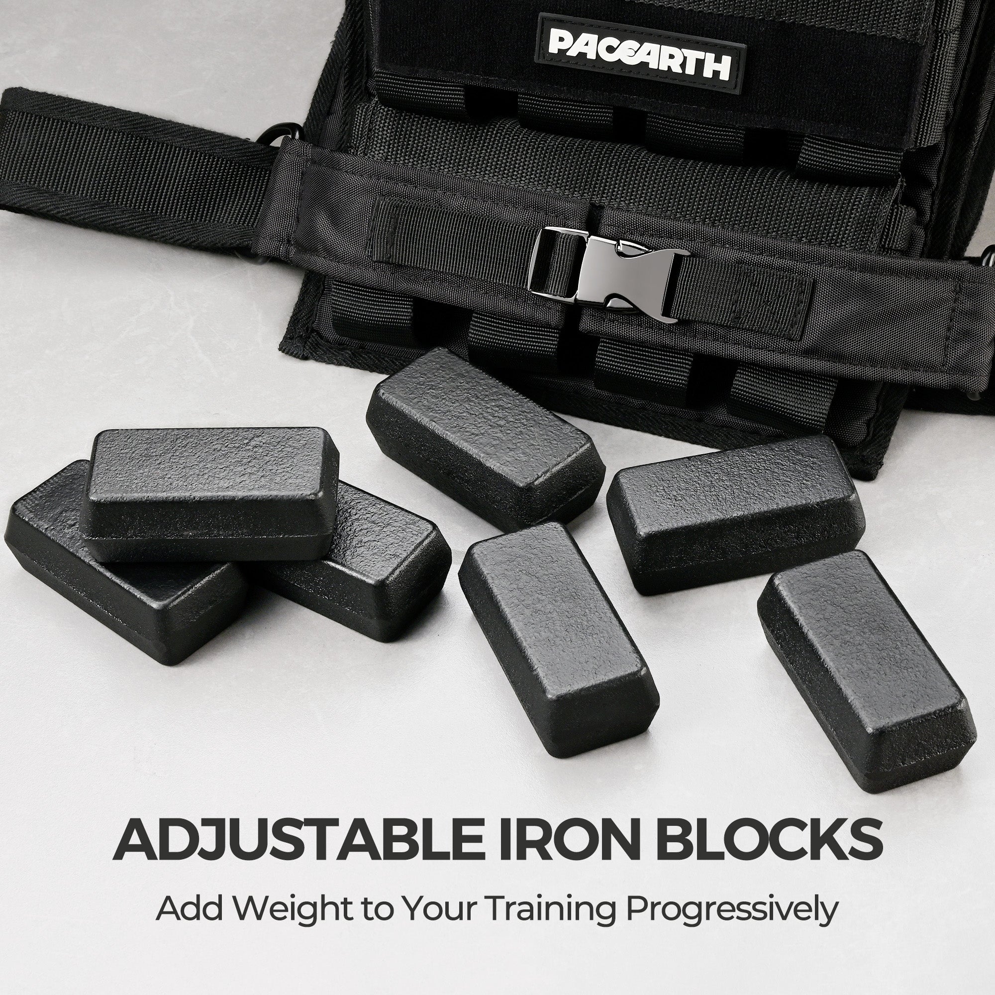 Weight-Adjustable Vest with Add-on Iron Blocks for Hardcore Strength Training 35lb/44lb - Image 7