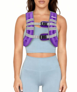 Pacearth Weighted Vest with Arm Strap Phone Pouch and  Reflective Stripe Purple