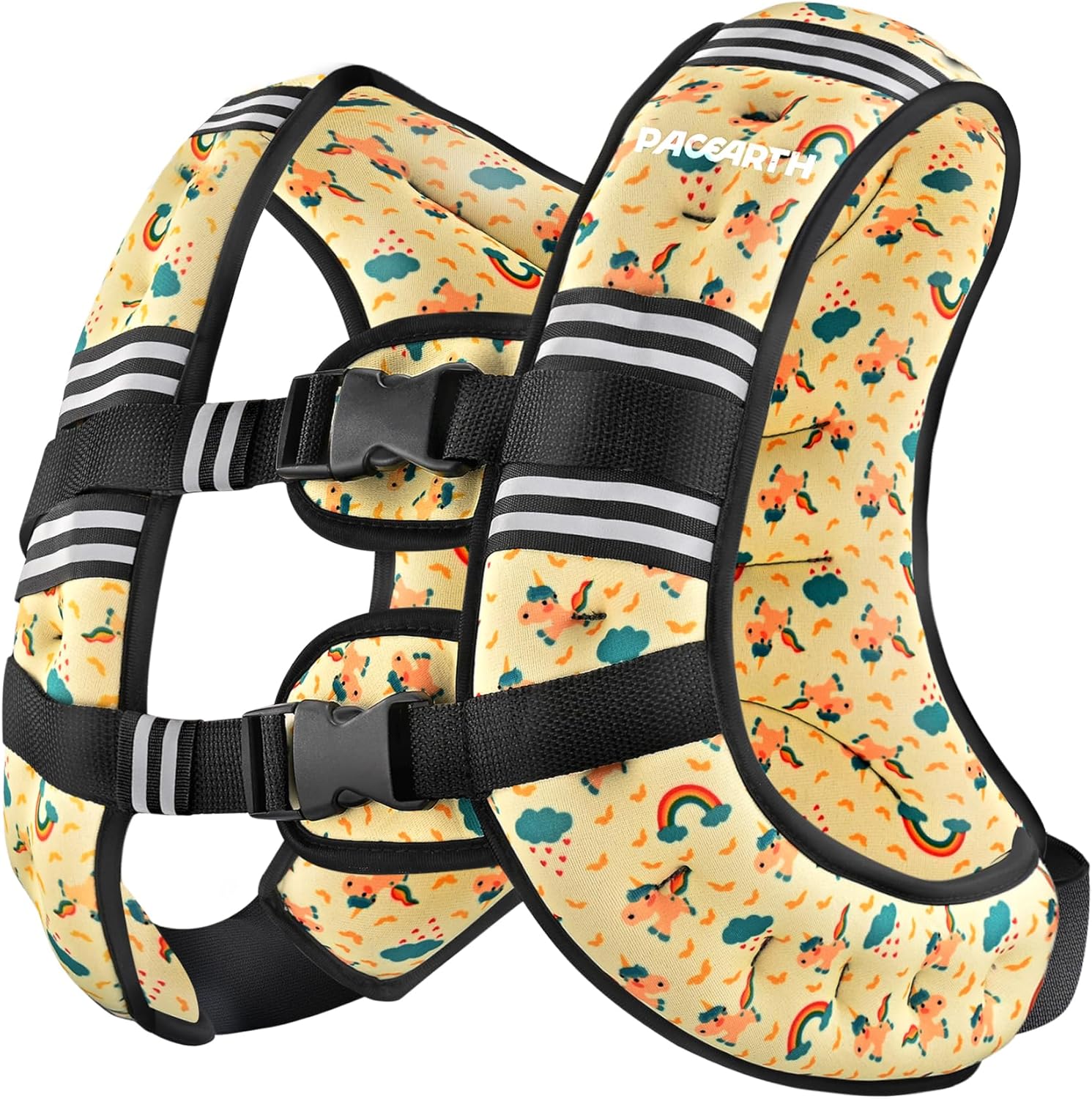 Pacearth Weighted Vest with Arm Strap Phone Pouch and Reflective Stripe Patterned Yellow - Image 8