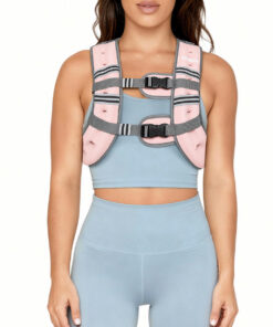 Pacearth Weighted Vest with Arm Strap Phone Pouch and Reflective Stripe Blossom Cherry