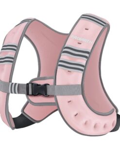 Alternative view of Pacearth Weighted Vest with Arm Strap Phone Pouch and  Reflective Stripe Blossom Cherry