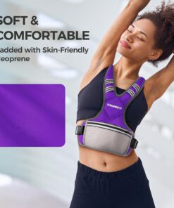 Alternative view of PACEARTH Adjustable Weight Vest 4-10lbs / 11-20lbs Purple